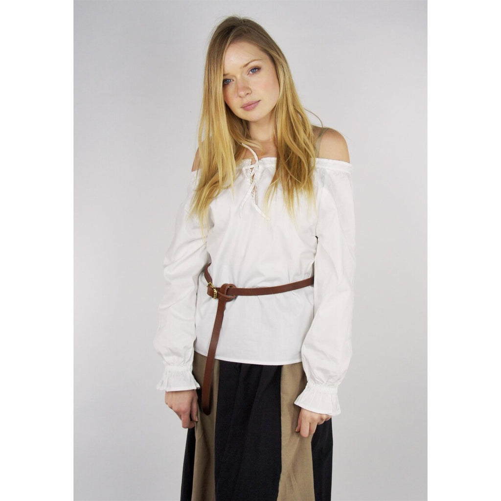 Produktbild Mittelalter Bluse mit Spitze Bettina weiß