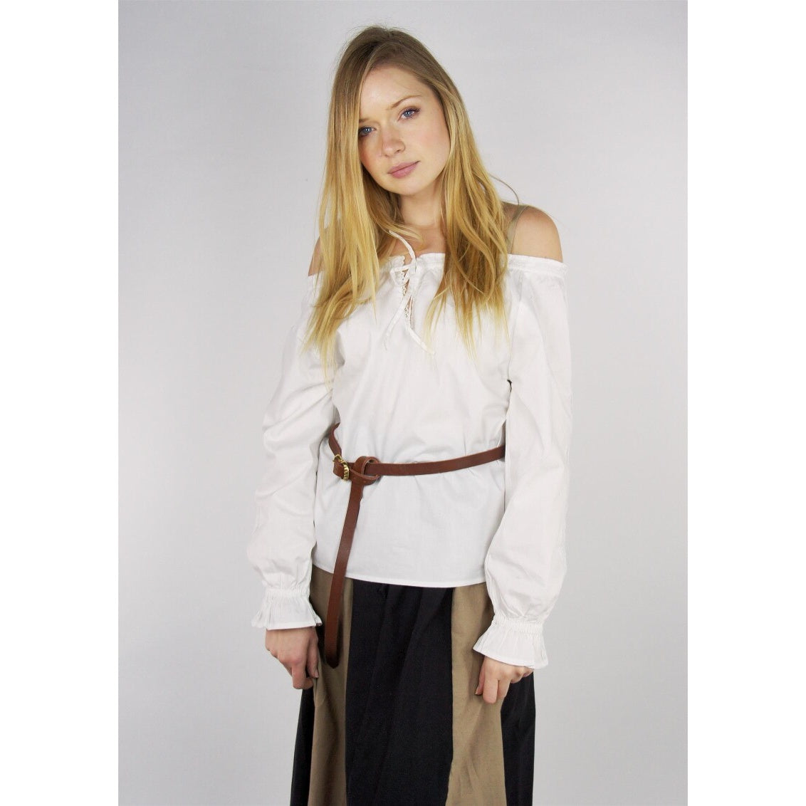 Produktbild Mittelalter Bluse mit Spitze Bettina weiß