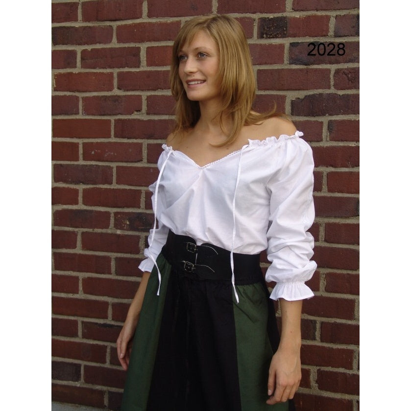 Produktbild Mittelalter Bluse mit Spitze Bettina weiß