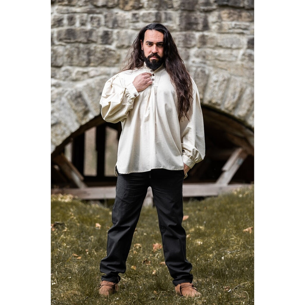 Product image Medieval Pintuck Shirt with Wooden Buttons Oswald beige