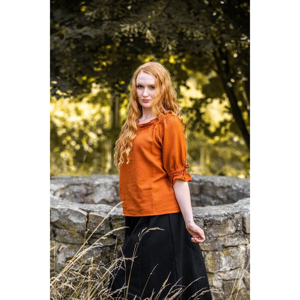 Produktbild Mittelalter Bluse Kurzarm Vera braun