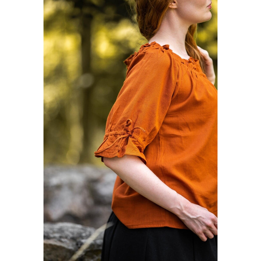 Produktbild Mittelalter Bluse Kurzarm Vera braun