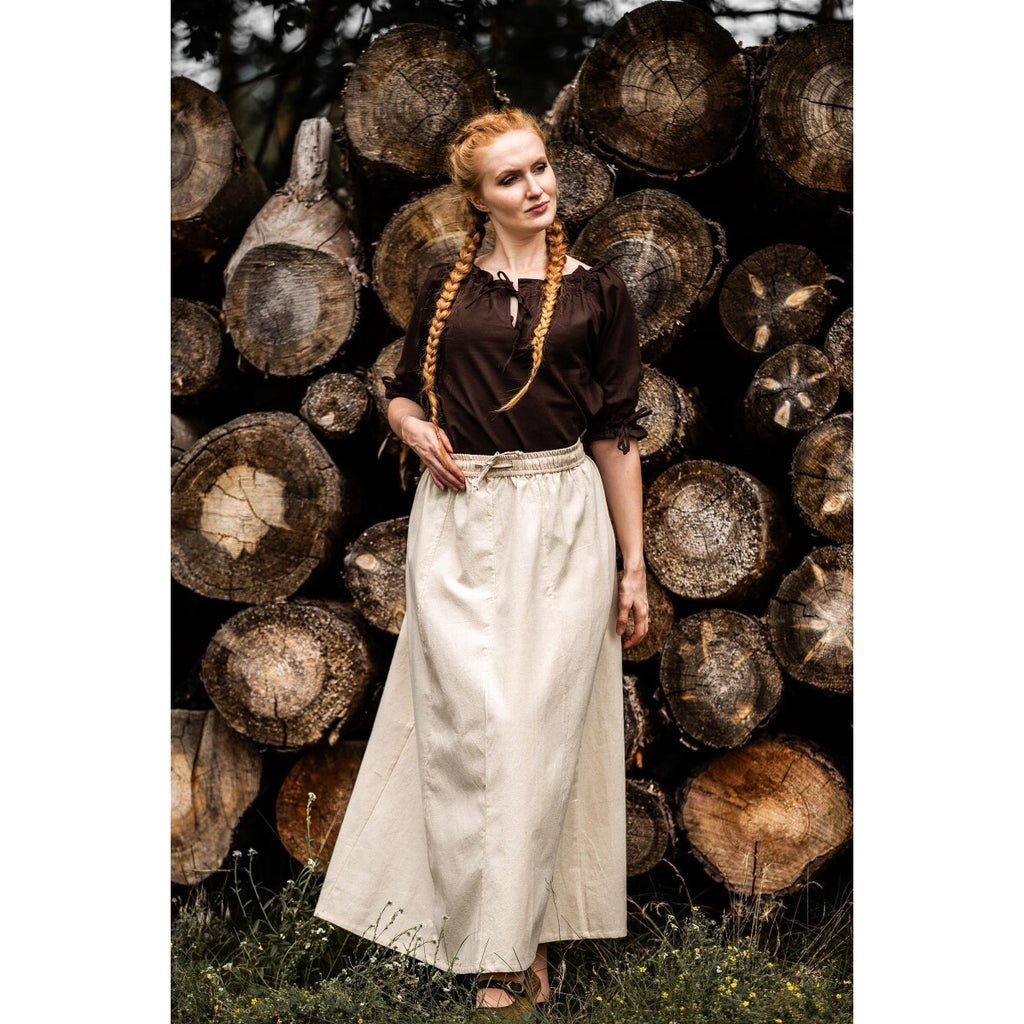 Produktbild Mittelalter Bluse Kurzarm Vera dunkelbraun