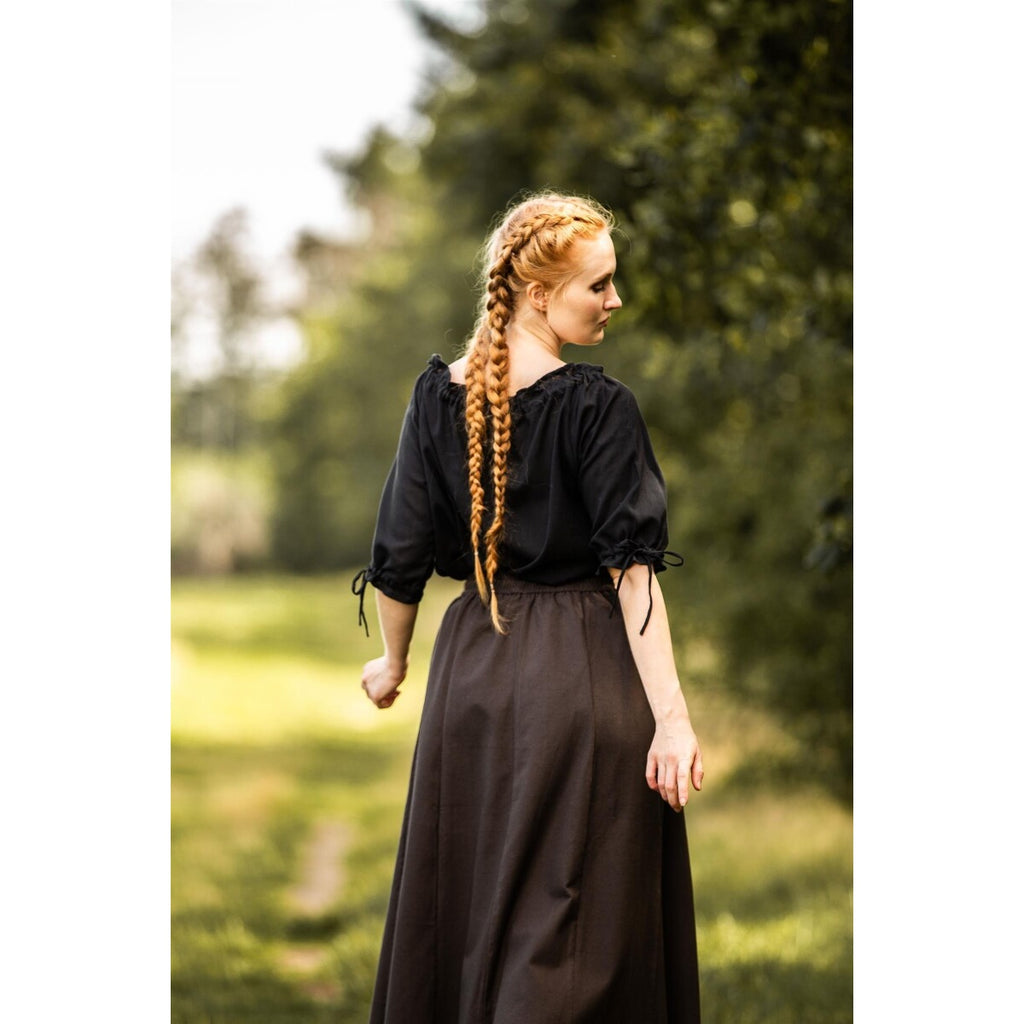 Produktbild Mittelalter Bluse Kurzarm Vera schwarz