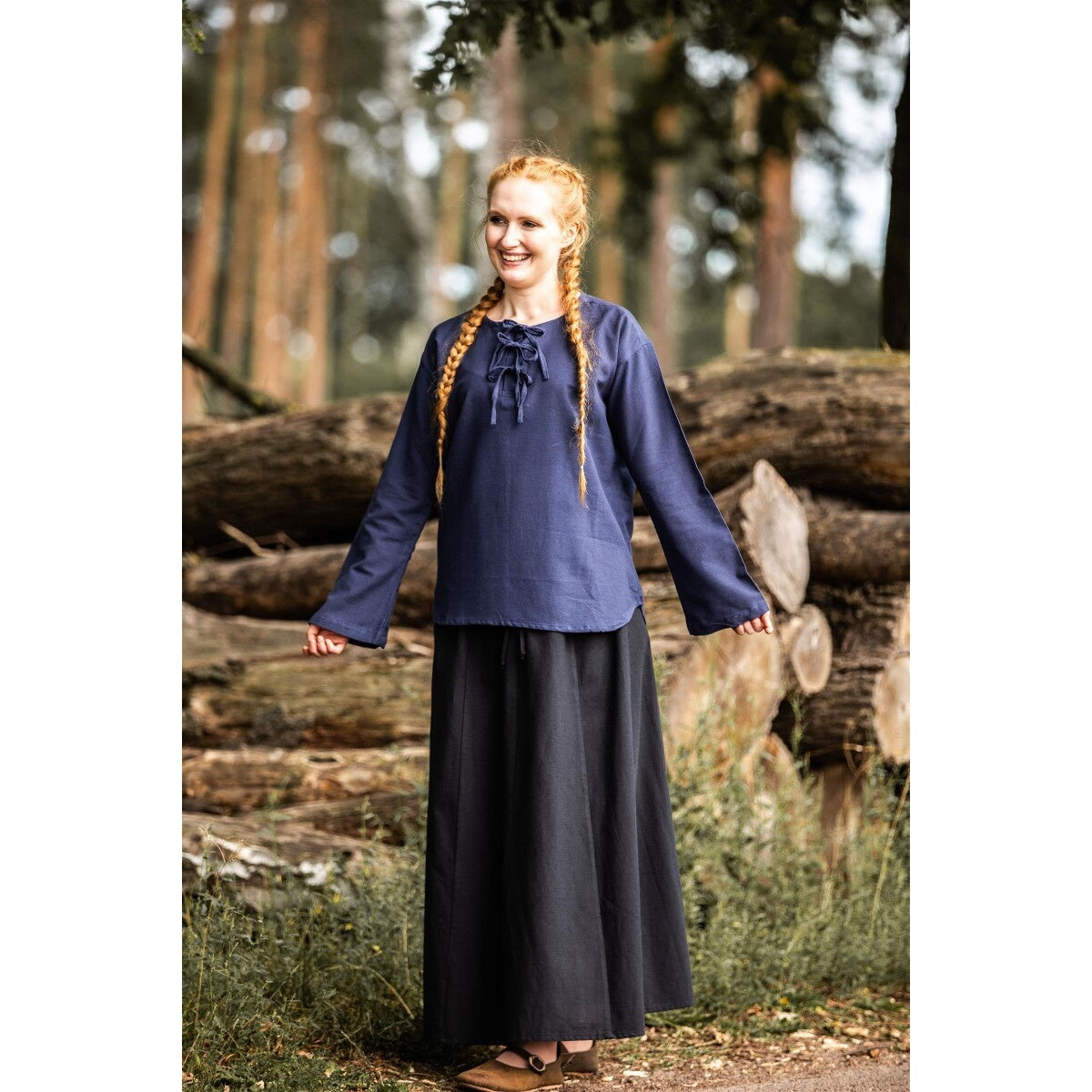 Produktbild Mittelalter Bluse Tilda blau