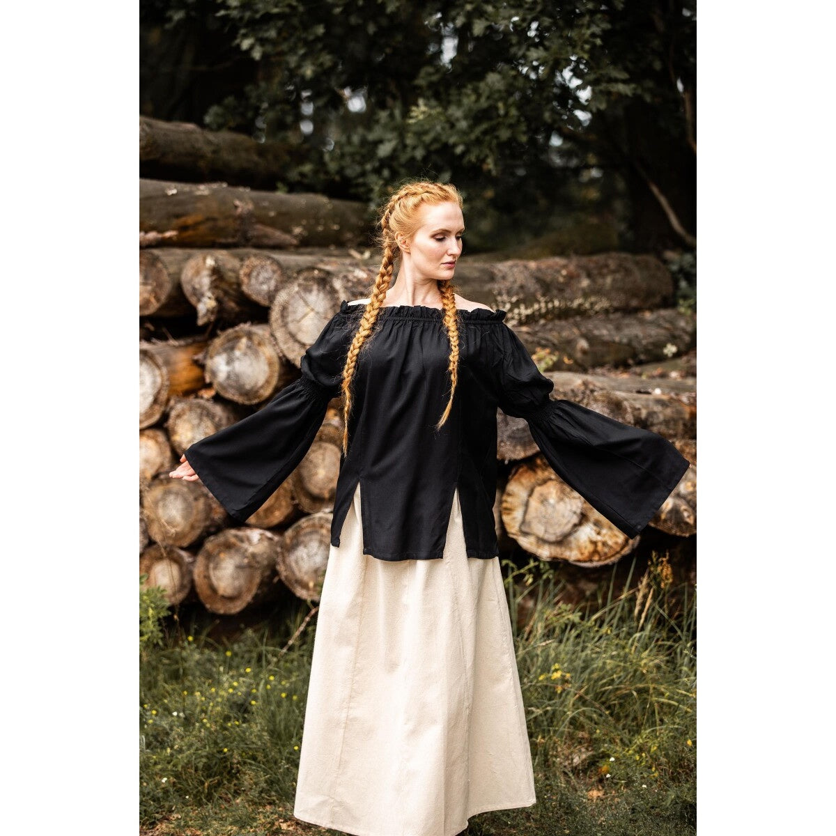 Produktbild Mittelalter Bluse Emma schwarz