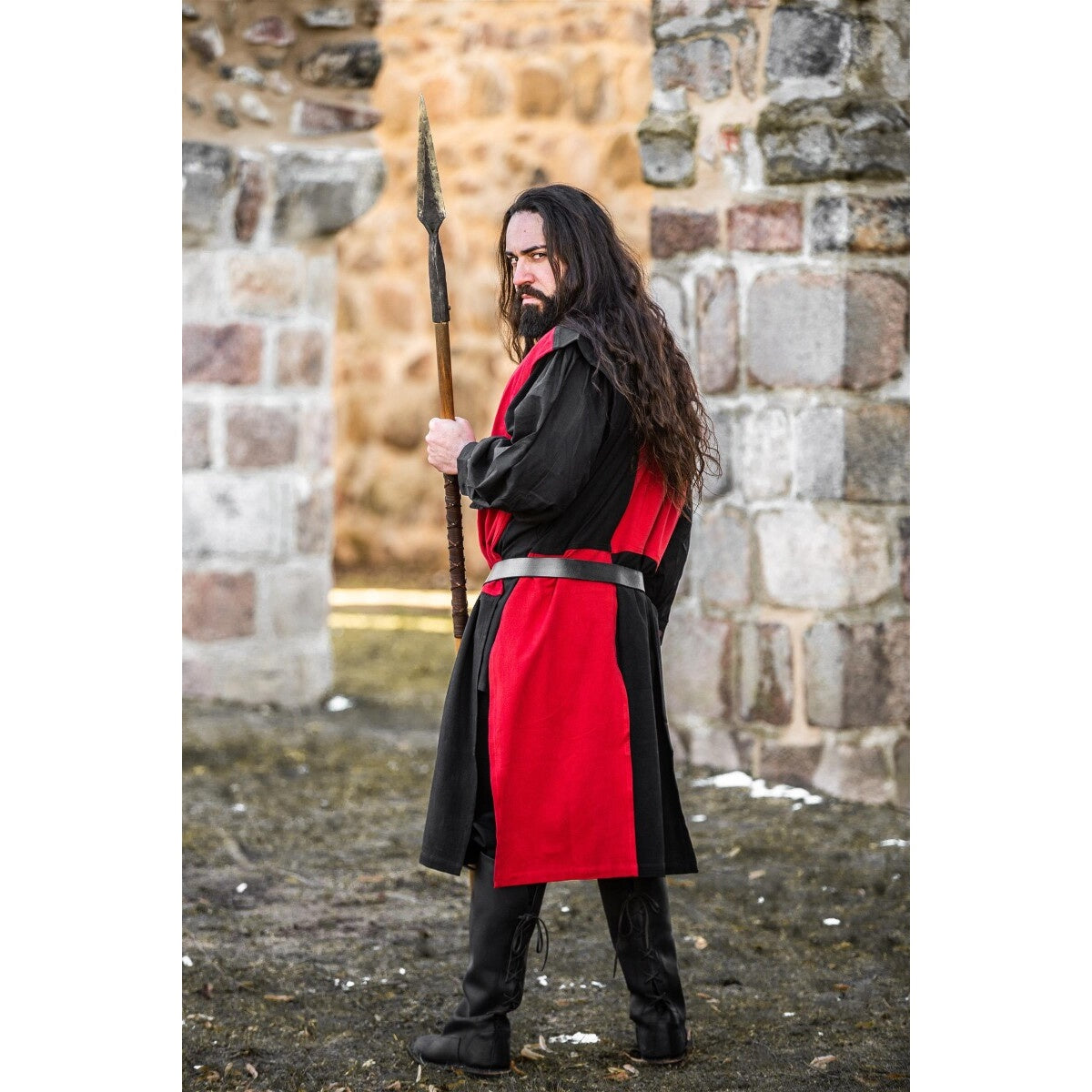 Produktbild Mittelalter Waffenrock schwarz-rot