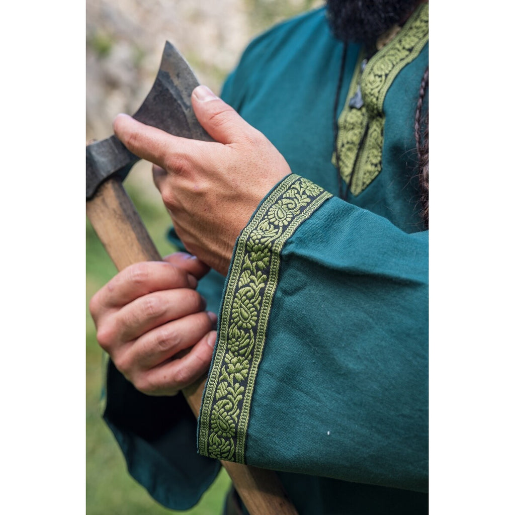 Produktbild Mittelalter Tunika mit Bordüre Halvor grün