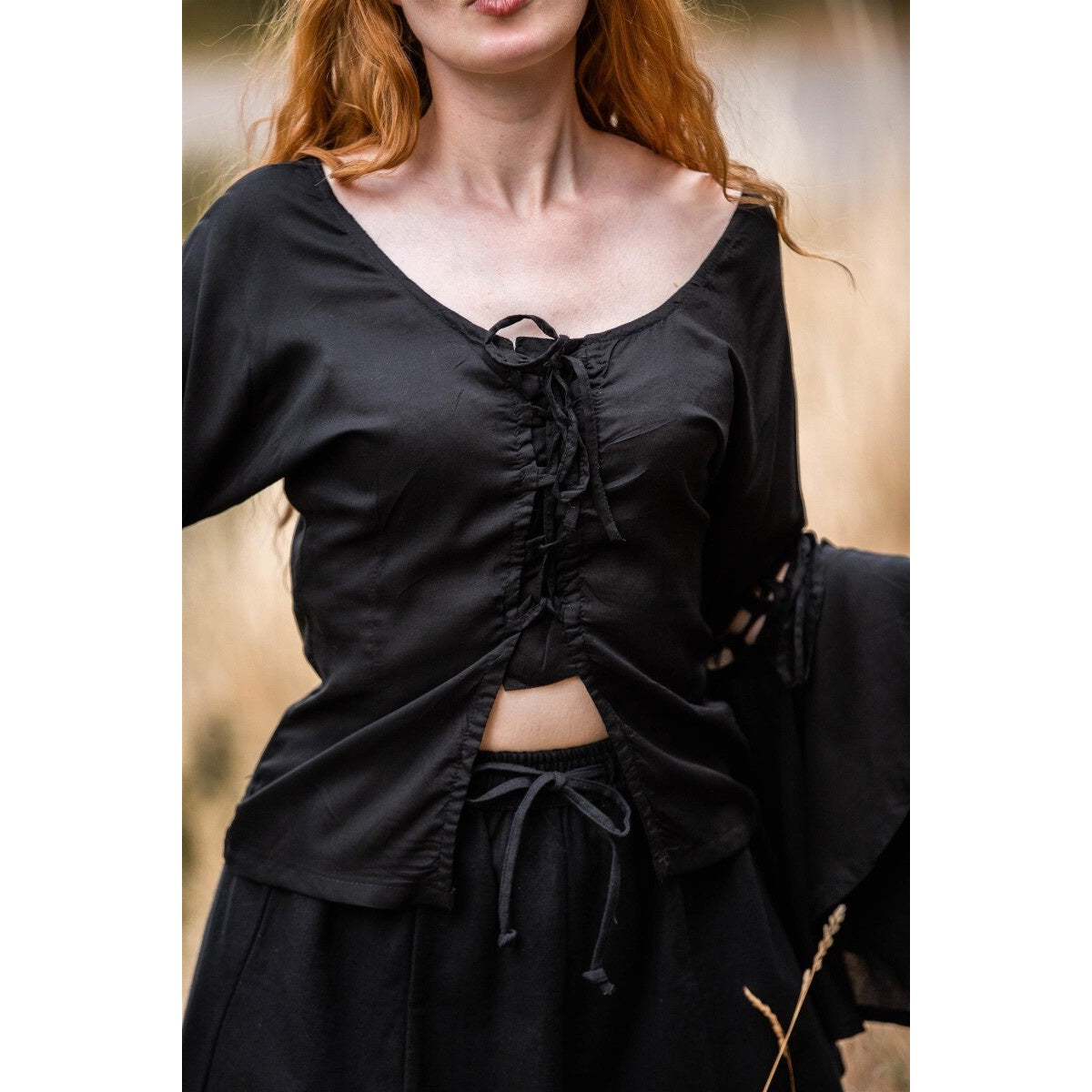 Produktbild Mittelalter Bluse Carmen schwarz
