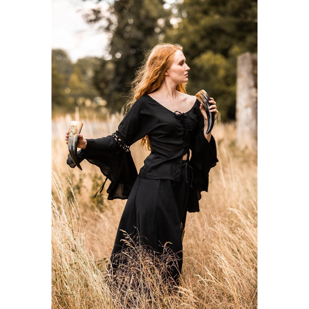 Produktbild Mittelalter Bluse Carmen schwarz