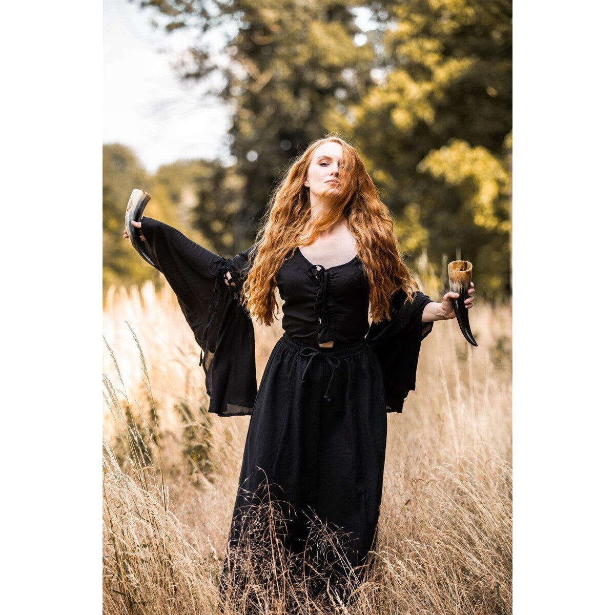 Produktbild Mittelalter Bluse Carmen schwarz