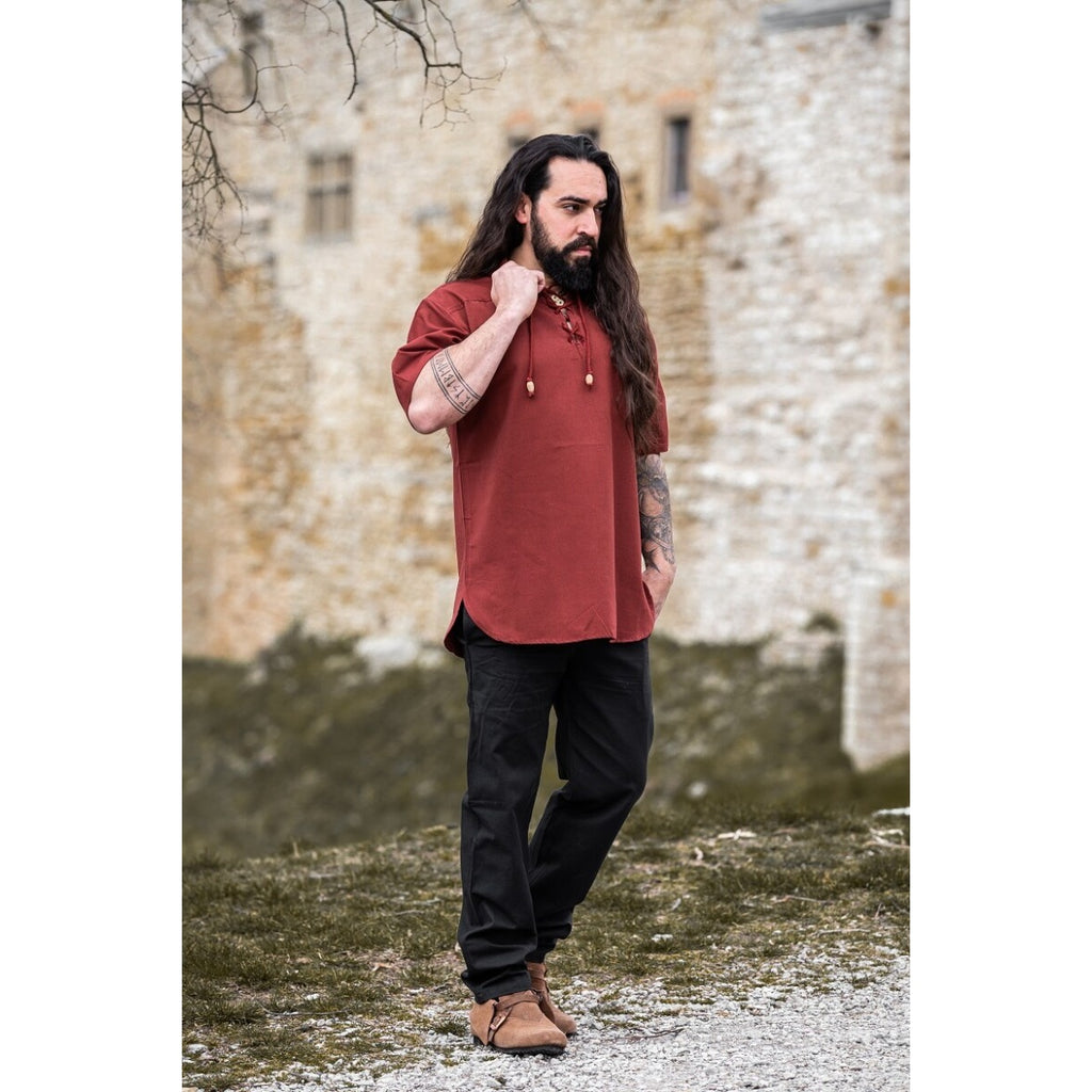 Produktbild Mittelalter Hemd Erik Kurzarm rot