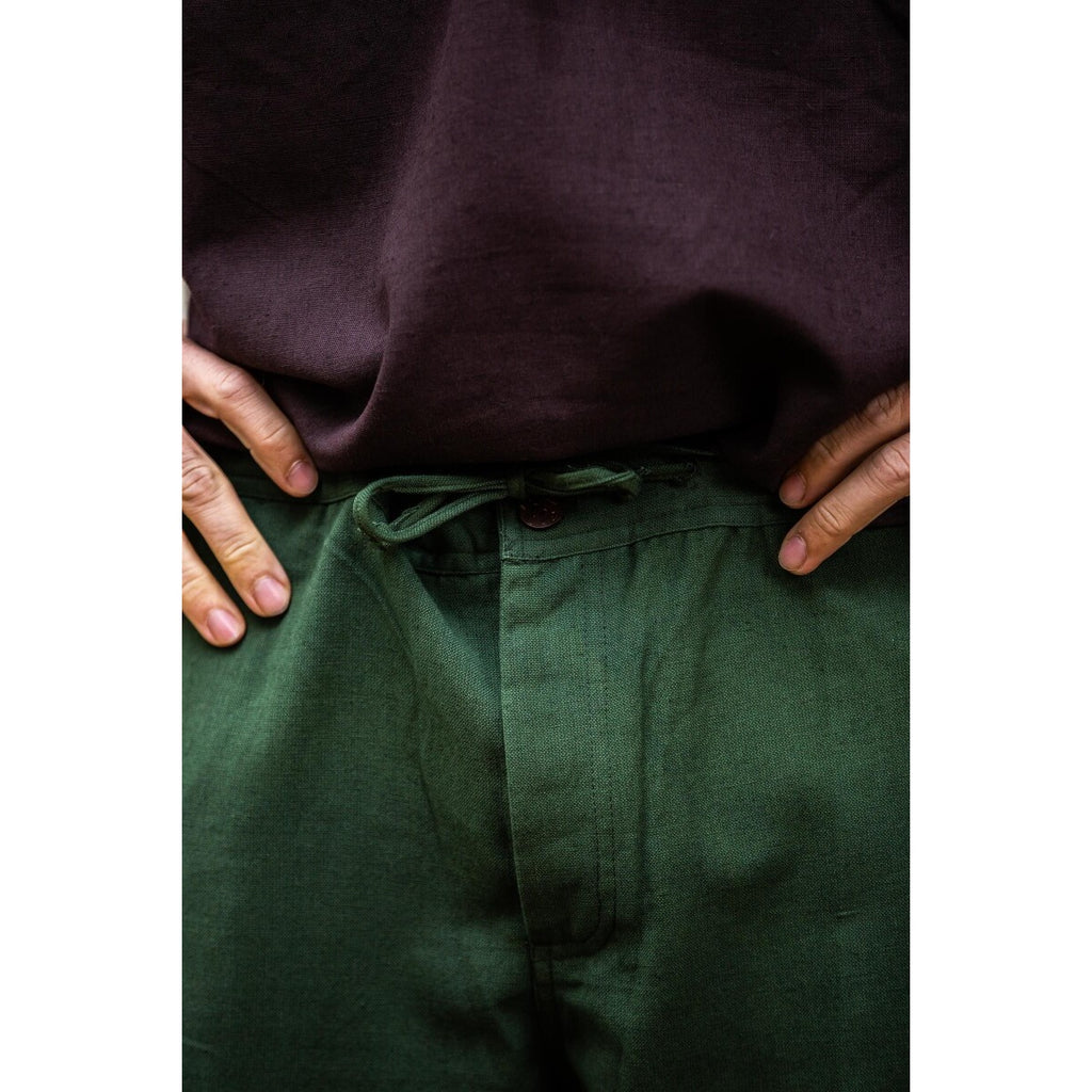 Produktbild Mittelalter Hose Linhart mit Bundschnürung grün