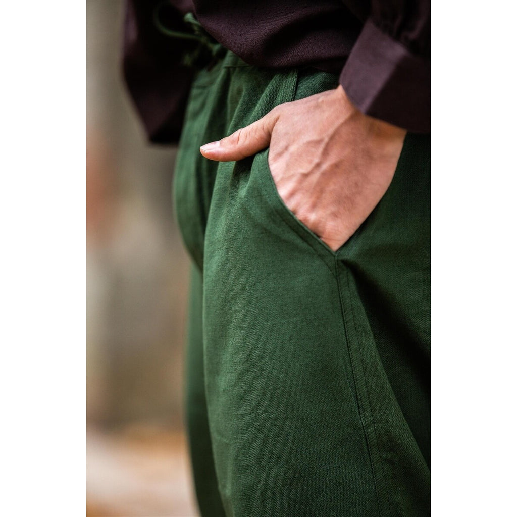 Produktbild Mittelalter Hose Linhart mit Bundschnürung grün