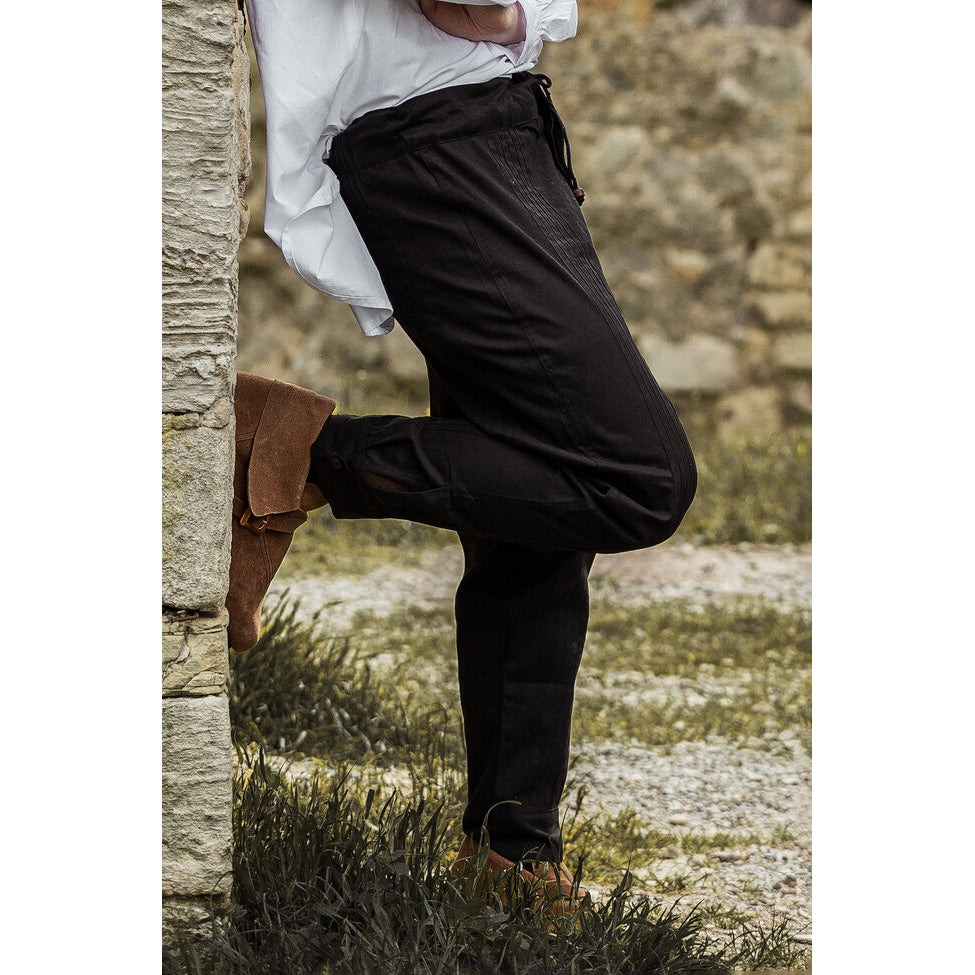 Produktbild Mittelalter Hose Oskar mit Ziernaht schwarz