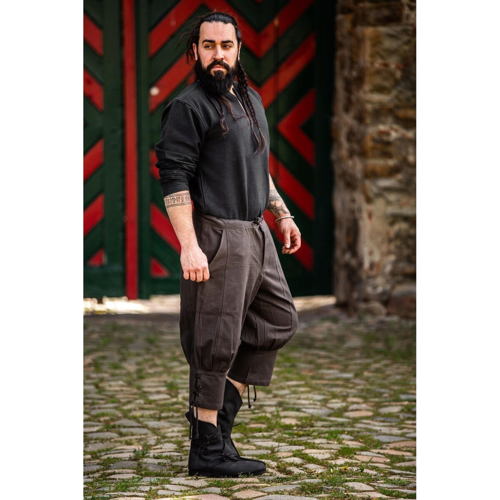 Produktbild Mittelalter Kniebundhose Laurence mit Unterbeinschnürung braun