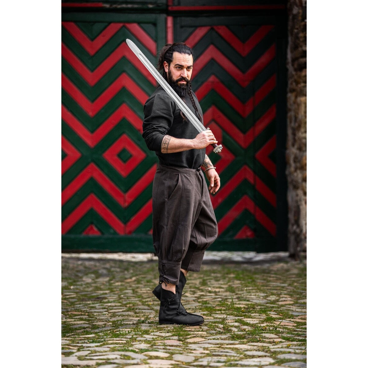 Produktbild Mittelalter Kniebundhose Laurence mit Unterbeinschnürung braun