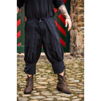 Produktbild Mittelalter Kniebundhose Laurence mit Unterbeinschnürung schwarz