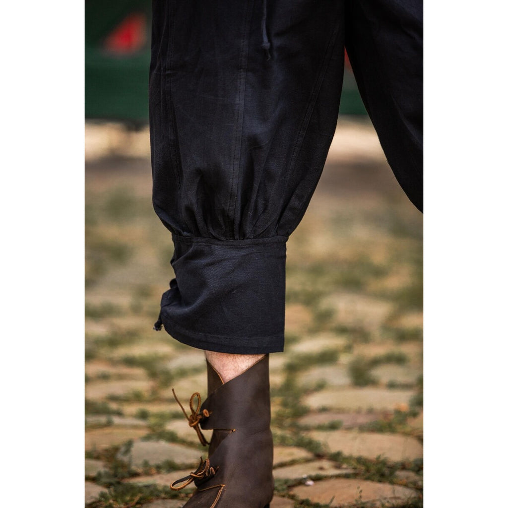 Produktbild Mittelalter Kniebundhose Laurence mit Unterbeinschnürung schwarz