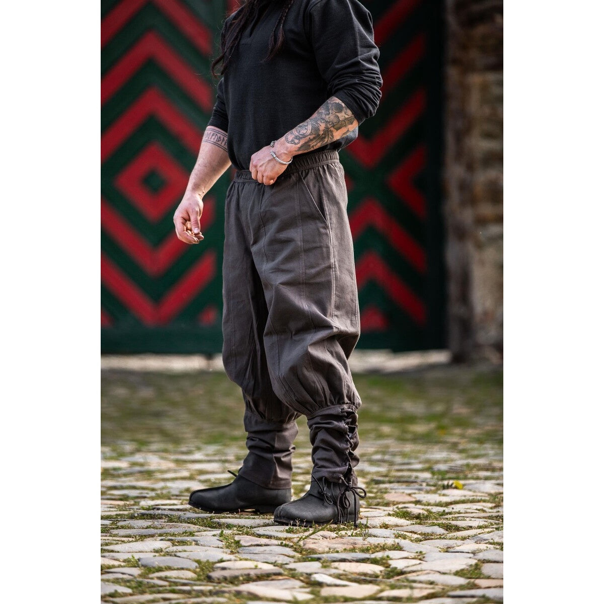 Produktbild Mittelalter Hose Tiago mit Beinschnürung braun