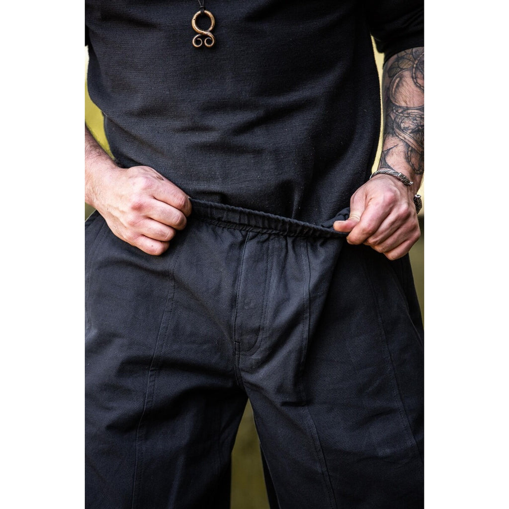 Produktbild Mittelalter Hose Tiago mit Beinschnürung schwarz