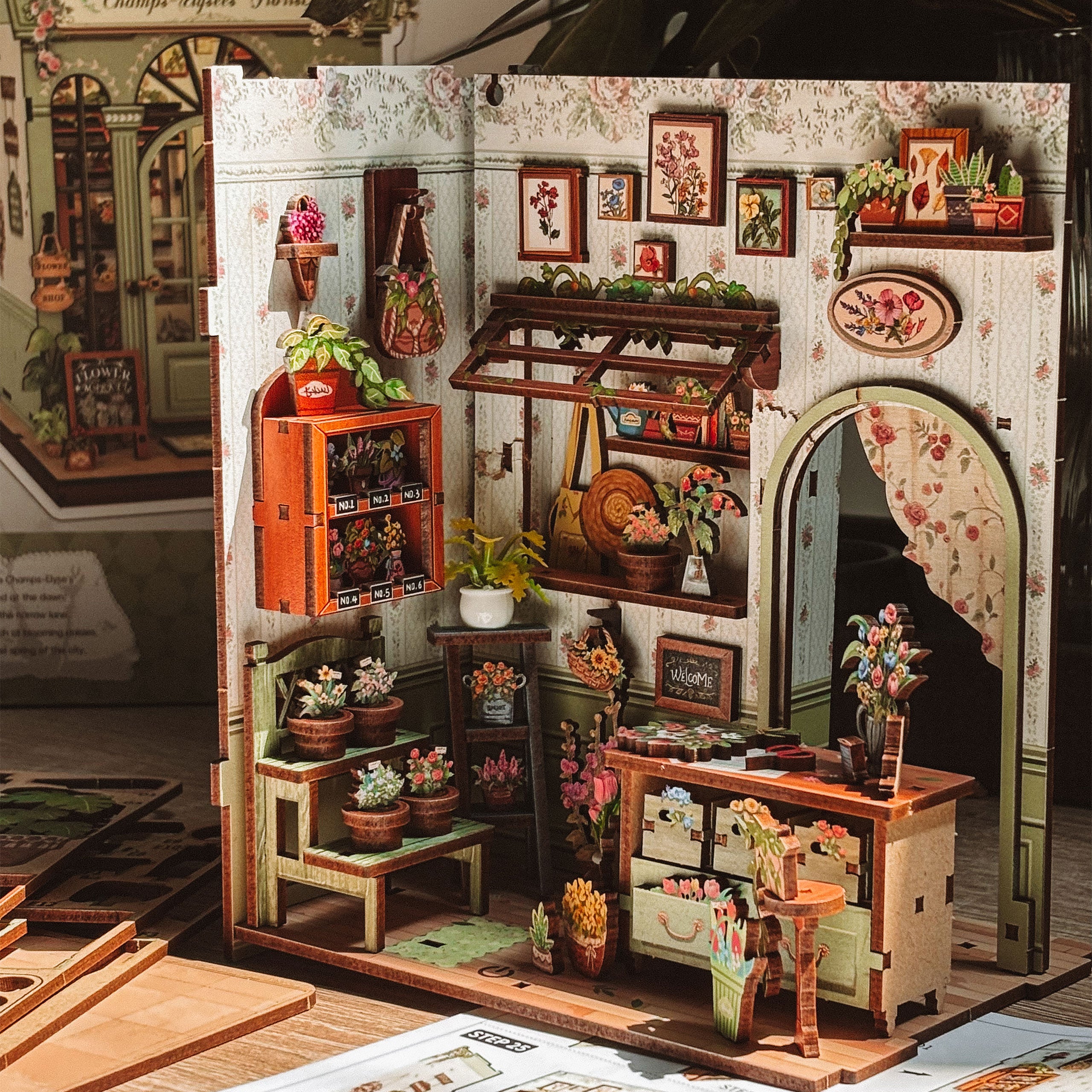 Produktbild CuteBee - Sunny Cafe Miniaturhaus Book Nook Modell Bausatz