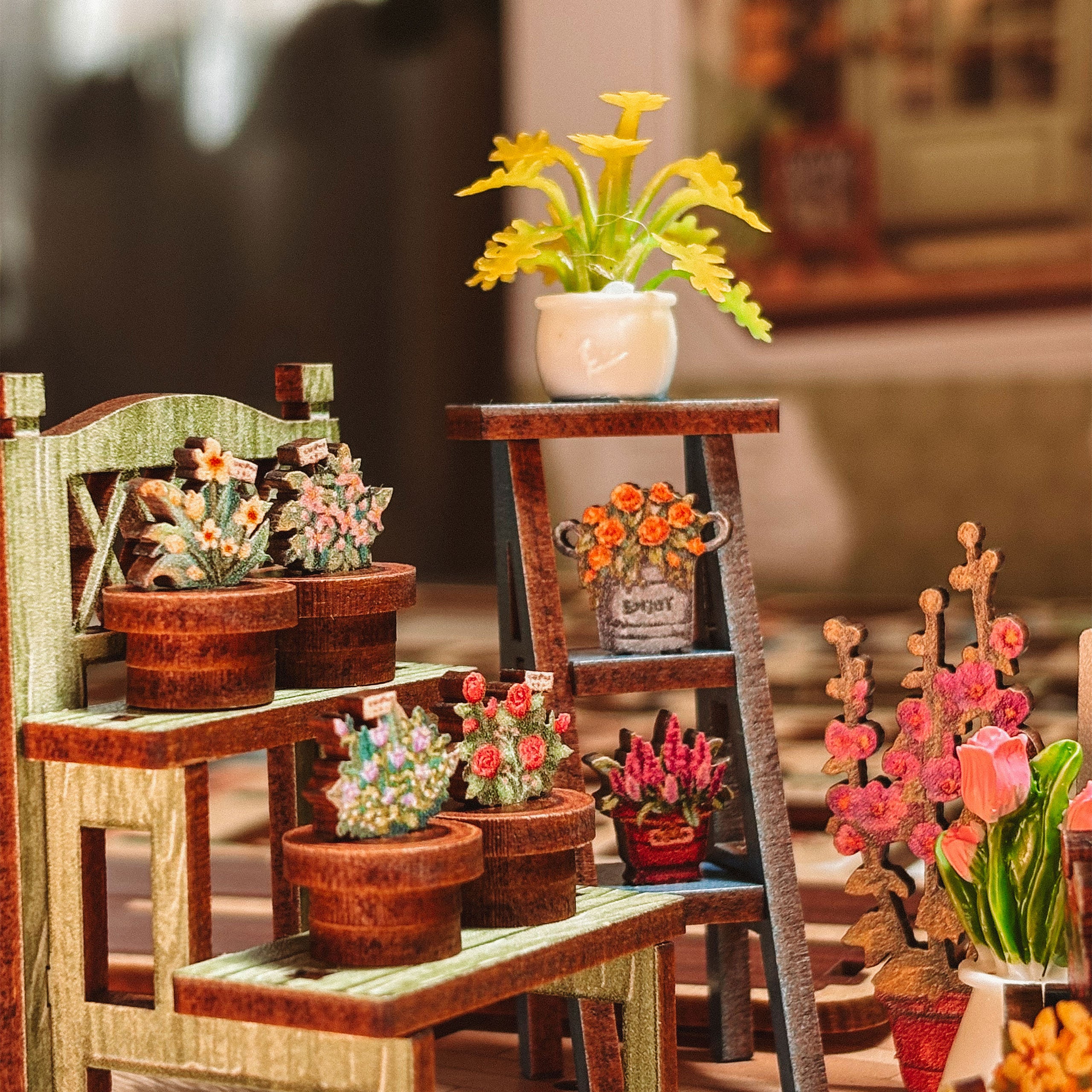 Produktbild CuteBee - Champs-Élysées Florist Miniaturhaus Book Nook Modell Bausatz