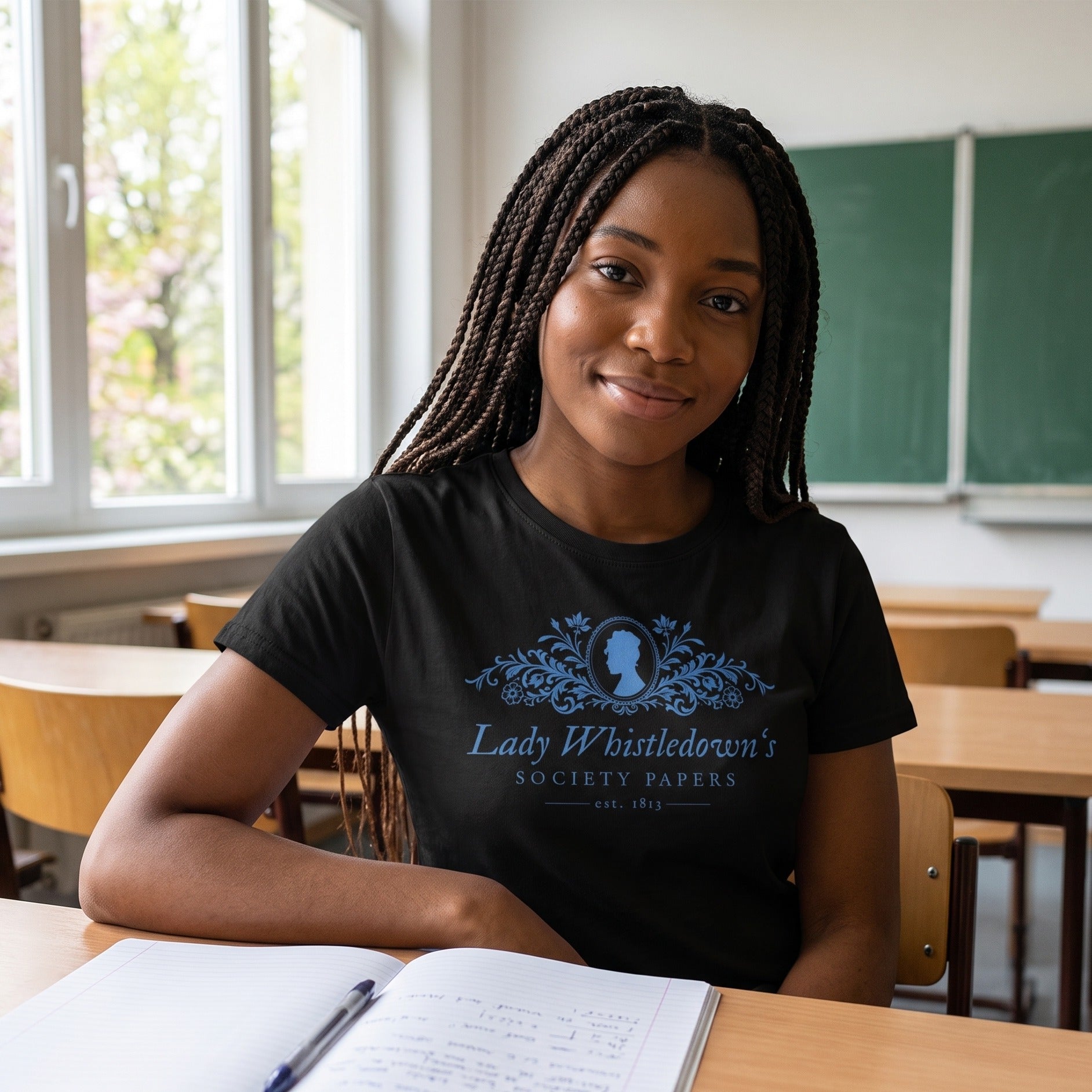 Produktbild Society Papers T-Shirt schwarz für Bridgerton Fans