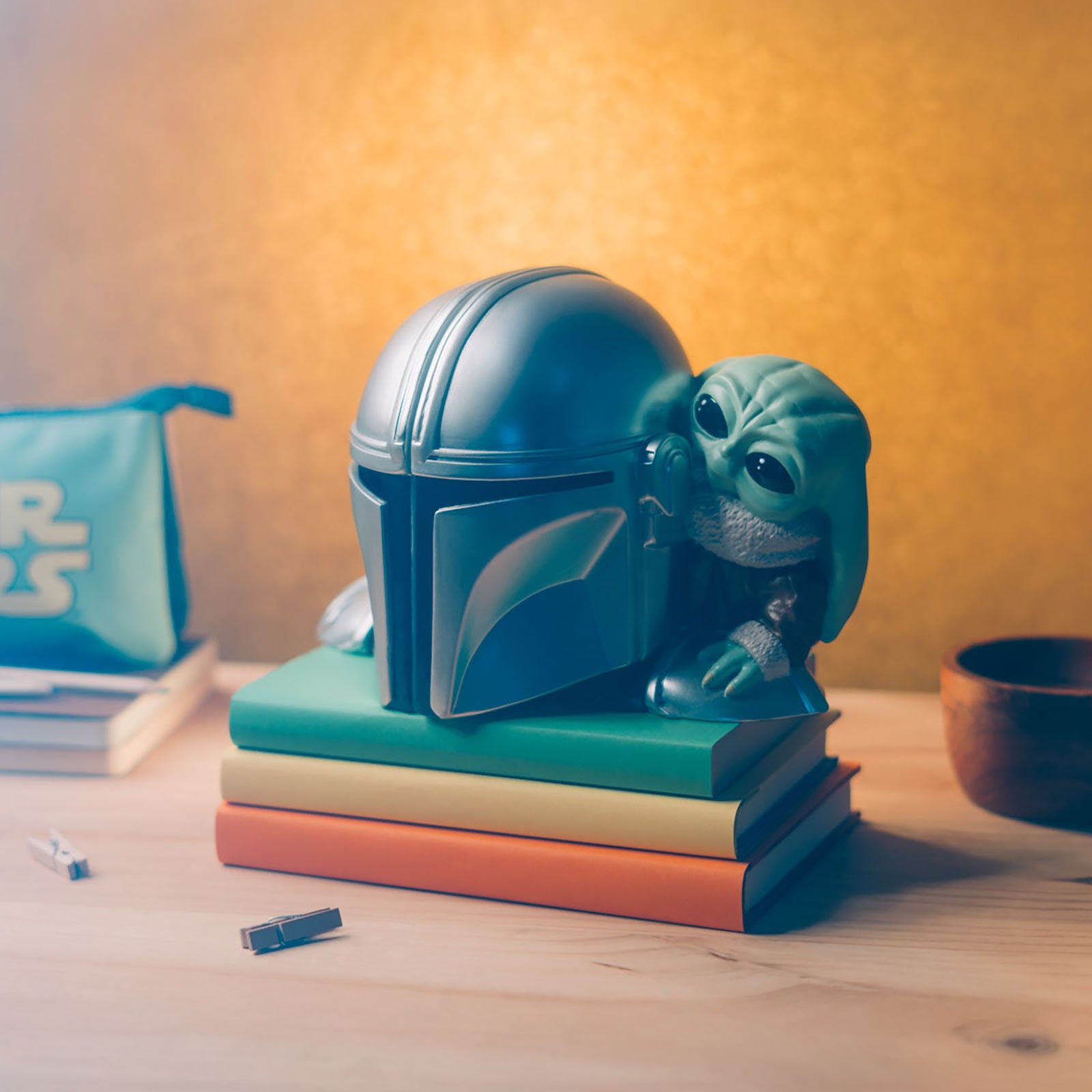 Produktbild Grogu und Mandalorianer Buchstützen - Star Wars The Mandalorian