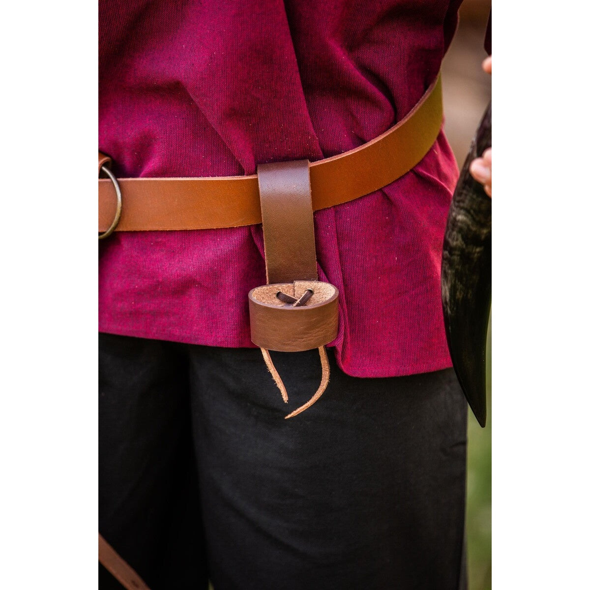 Produktbild Mittelalter Hornhalter aus Leder
