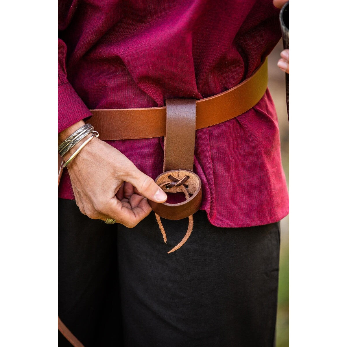 Produktbild Mittelalter Hornhalter aus Leder