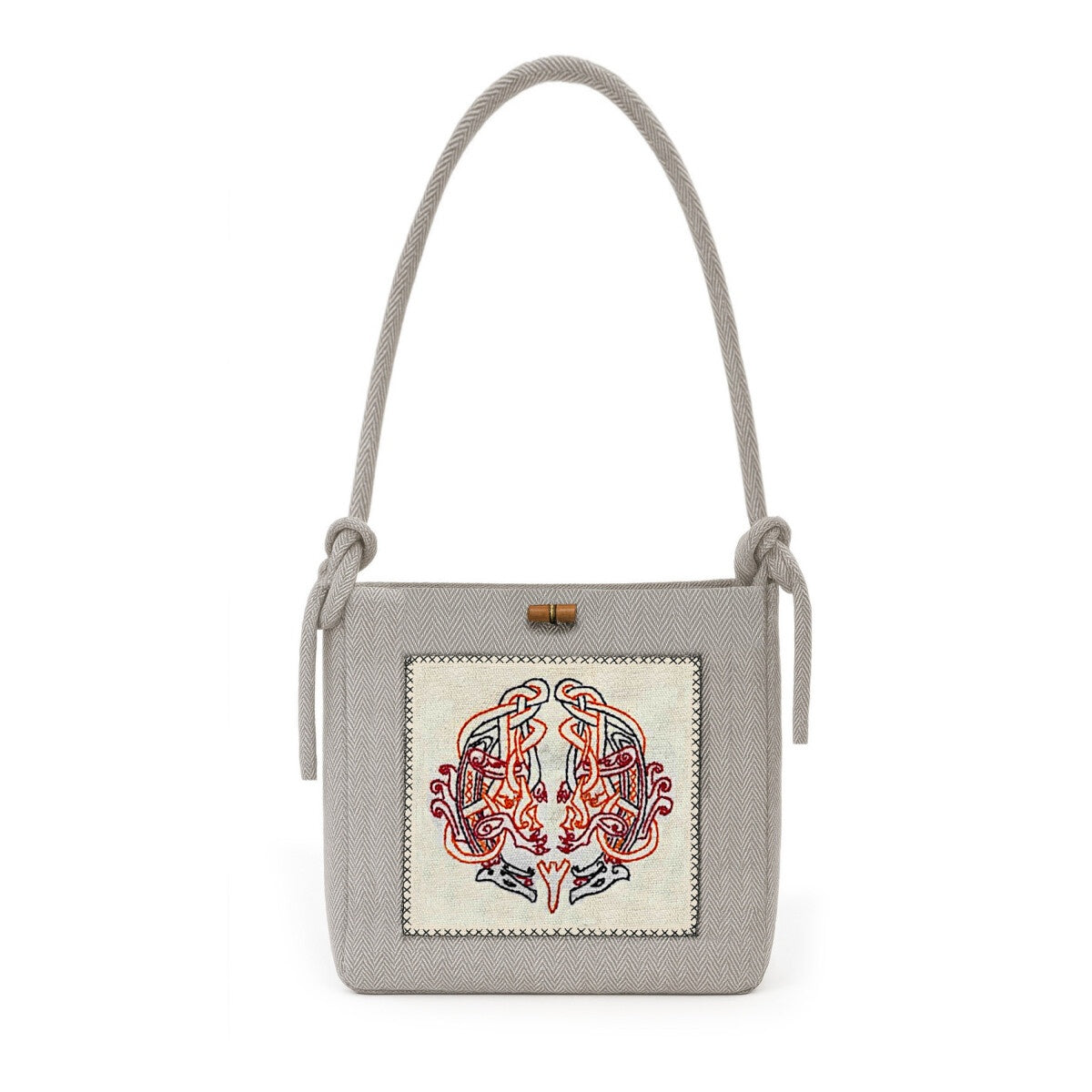 Produktbild Mittelalter Umhängetasche Tora mit Stickerei beige