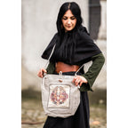 Produktbild Mittelalter Umhängetasche Tora mit Stickerei beige