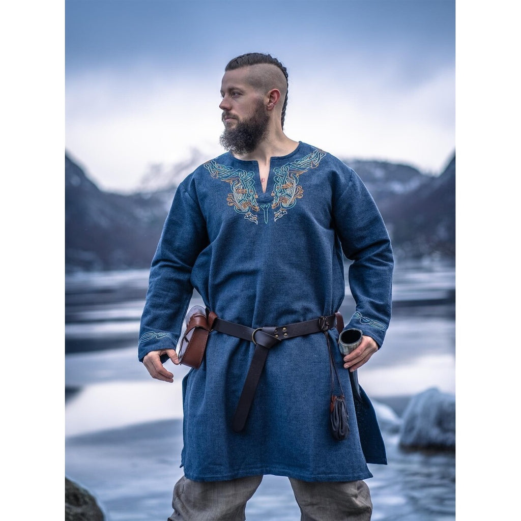 Produktbild Mittelalter Wikinger Tunika Snorri graublau