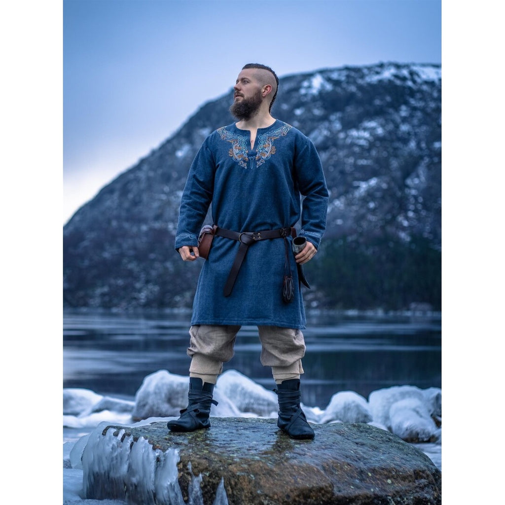 Produktbild Mittelalter Wikinger Tunika Snorri graublau