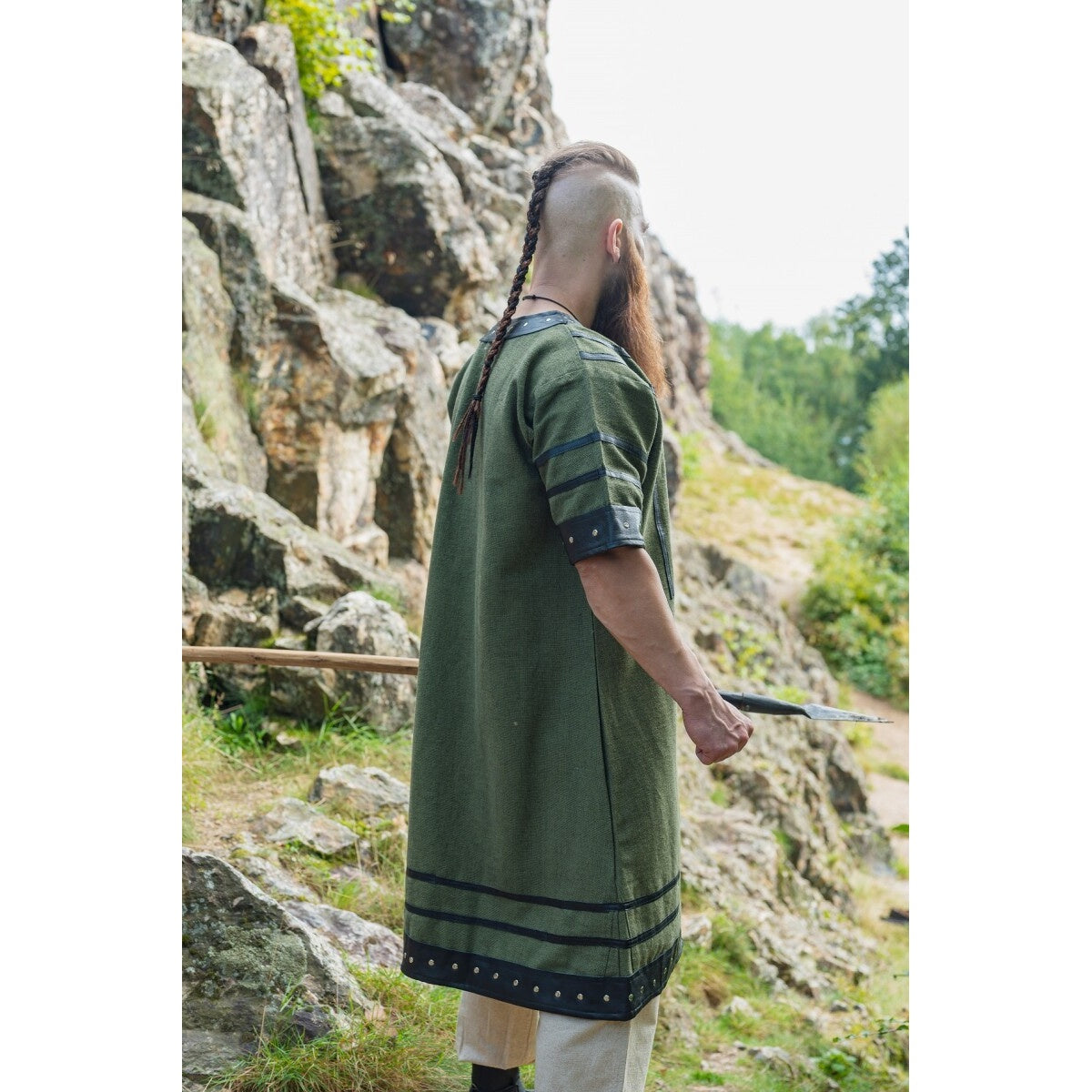 Produktbild Mittelalter Wikinger Tunika Rollo Kurzarm grün