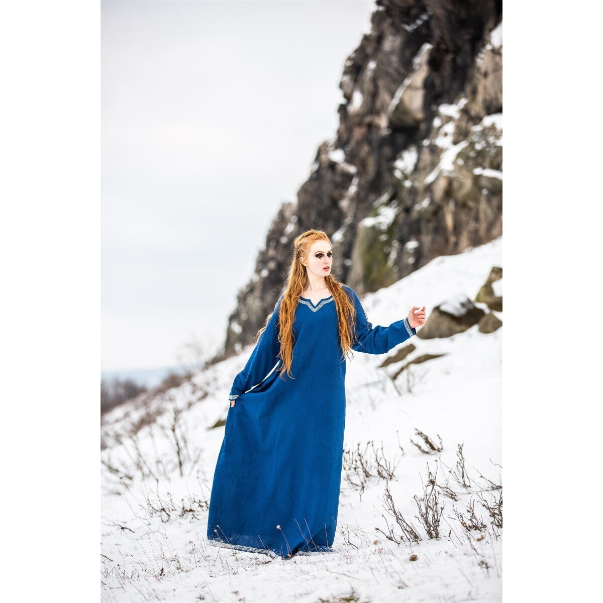 Produktbild Mittelalter Wikinger Kleid Brigida blau