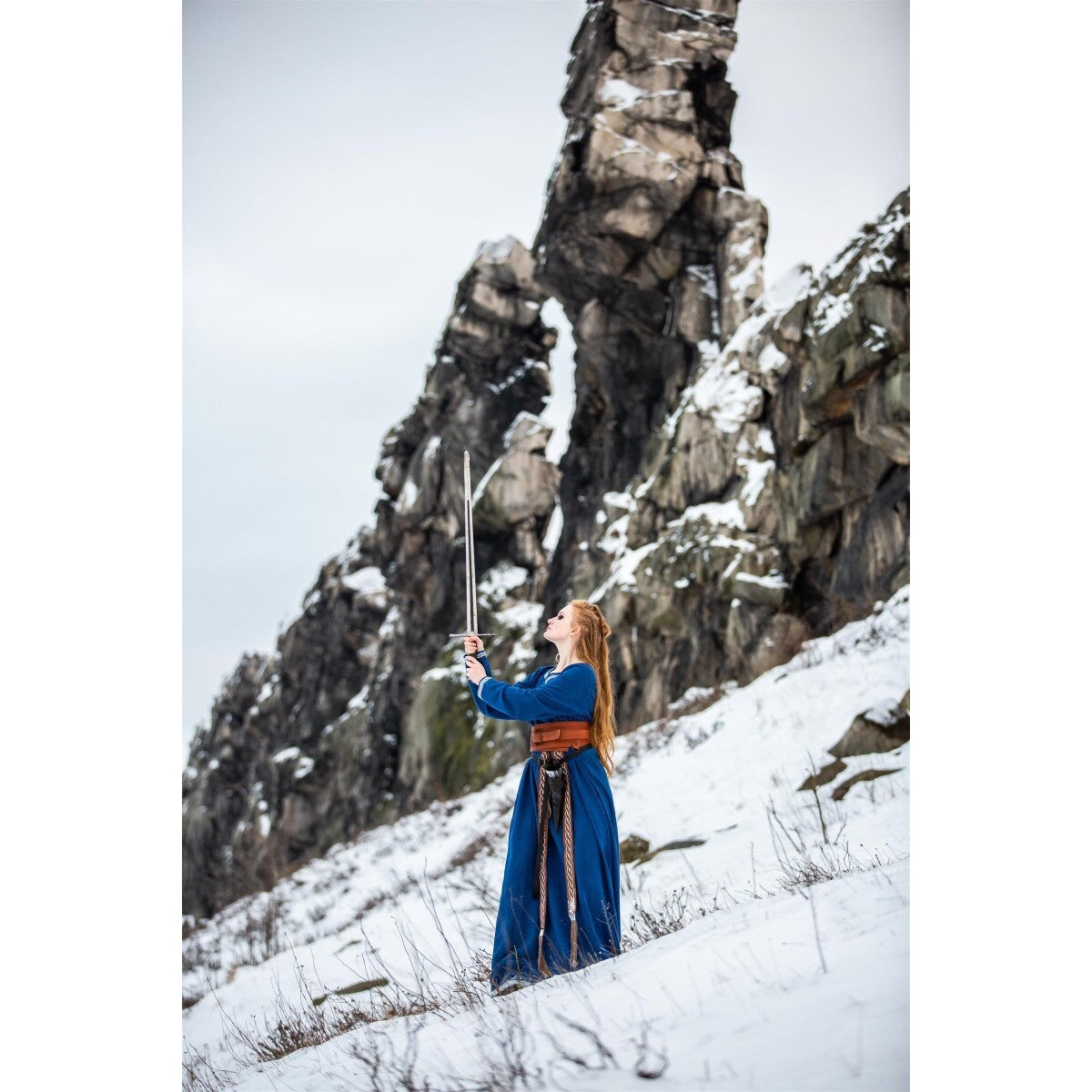 Produktbild Mittelalter Wikinger Kleid Brigida blau