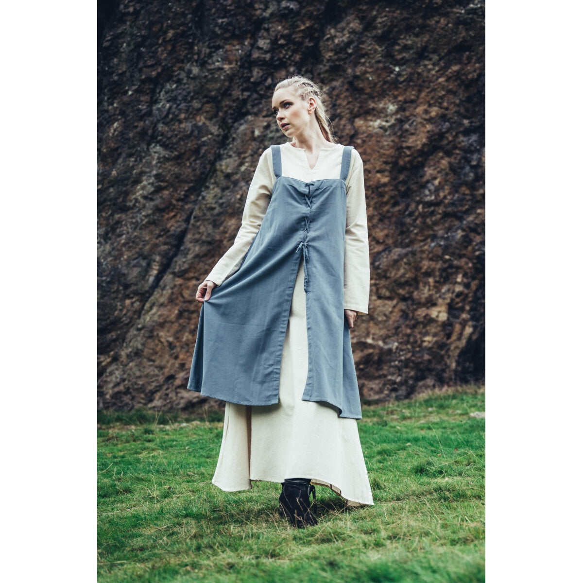 Produktbild Mittelalter Wikinger Überkleid Inka taubenblau