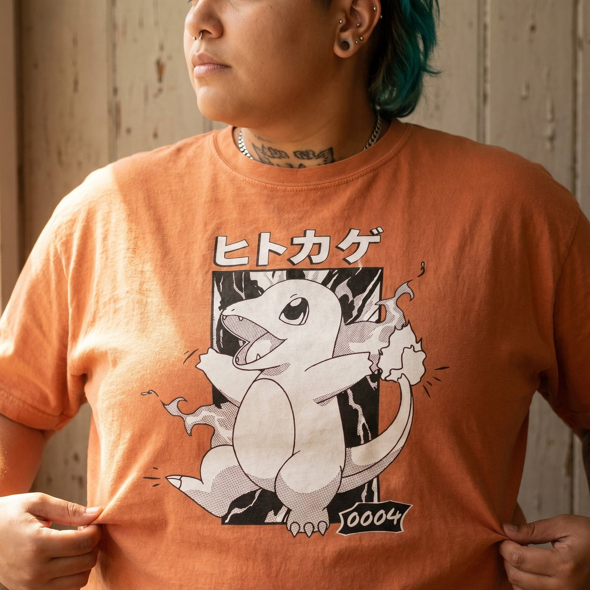 Produktbild Pokemon - Glumanda Katakana Vintage T-Shirt