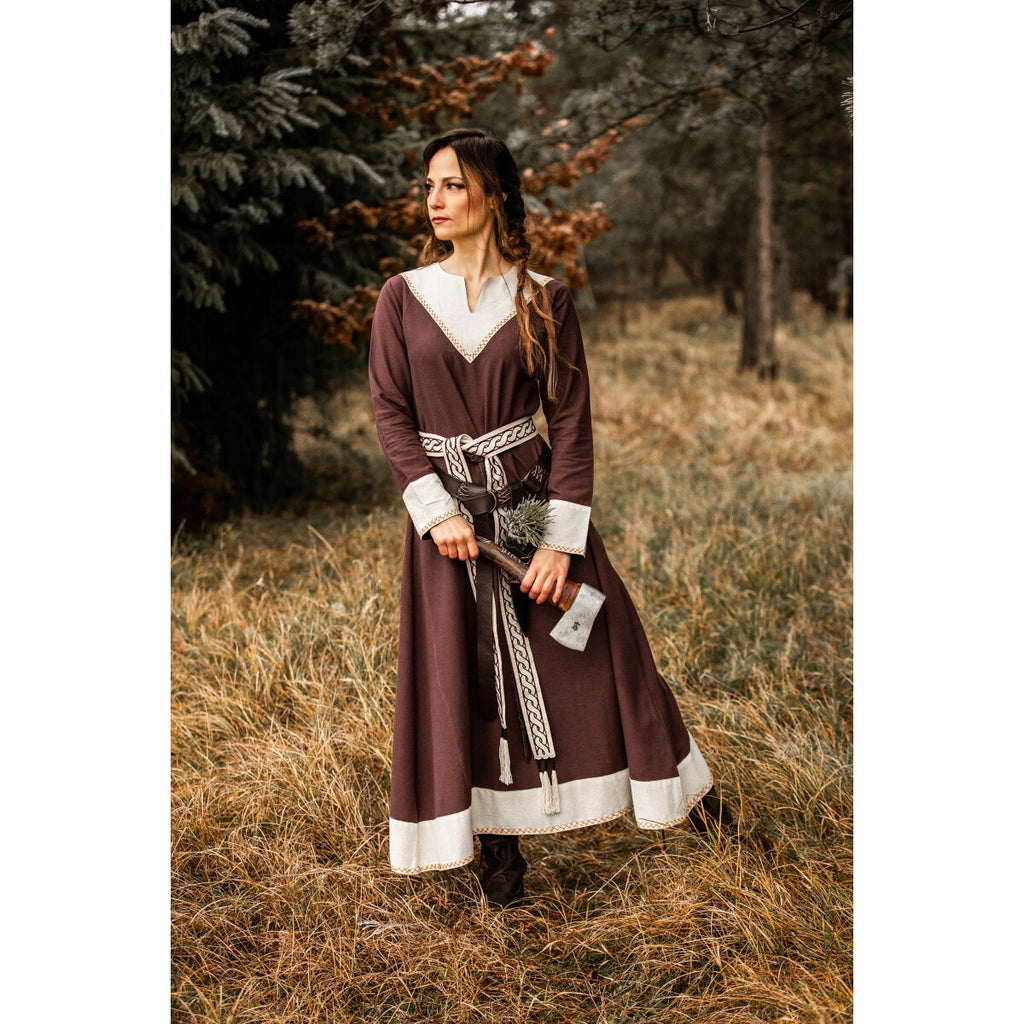 Produktbild Mittelalter Kleid Jorunn braun-beige