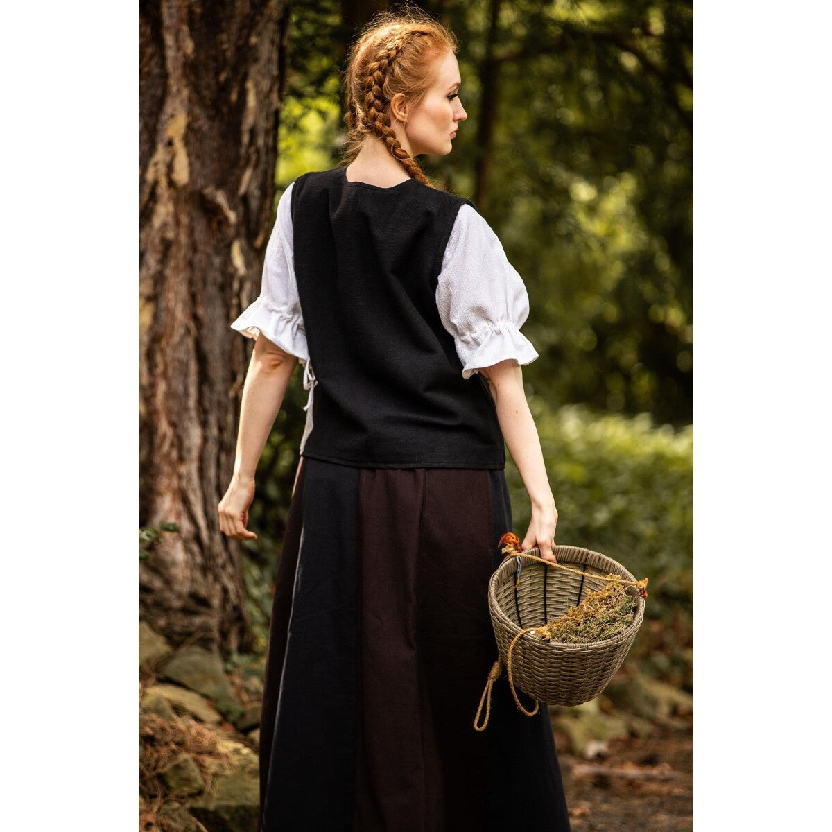 Produktbild Mittelalter Baumwollweste Franziska schwarz