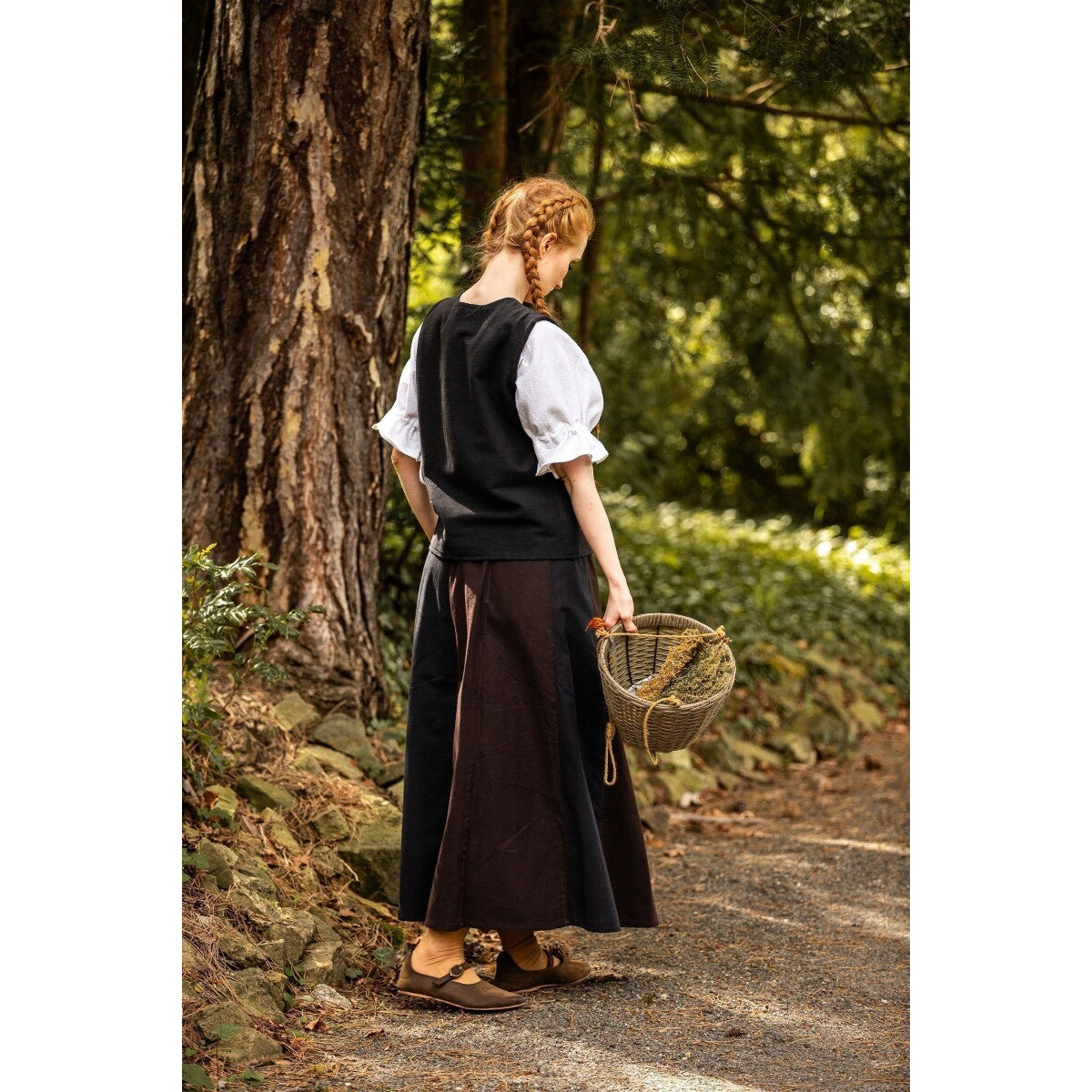 Produktbild Mittelalter Baumwollweste Franziska schwarz