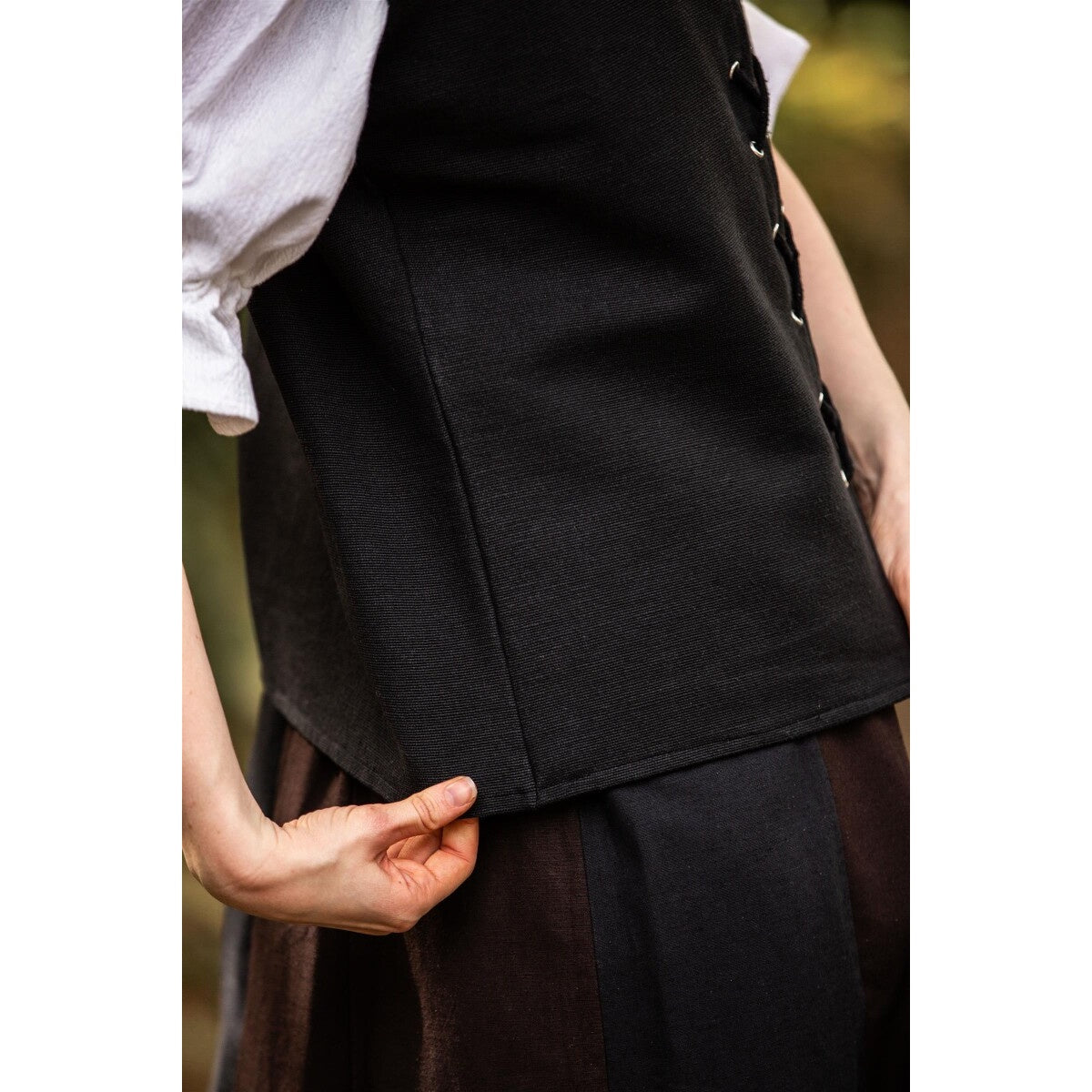 Produktbild Mittelalter Baumwollweste Franziska schwarz