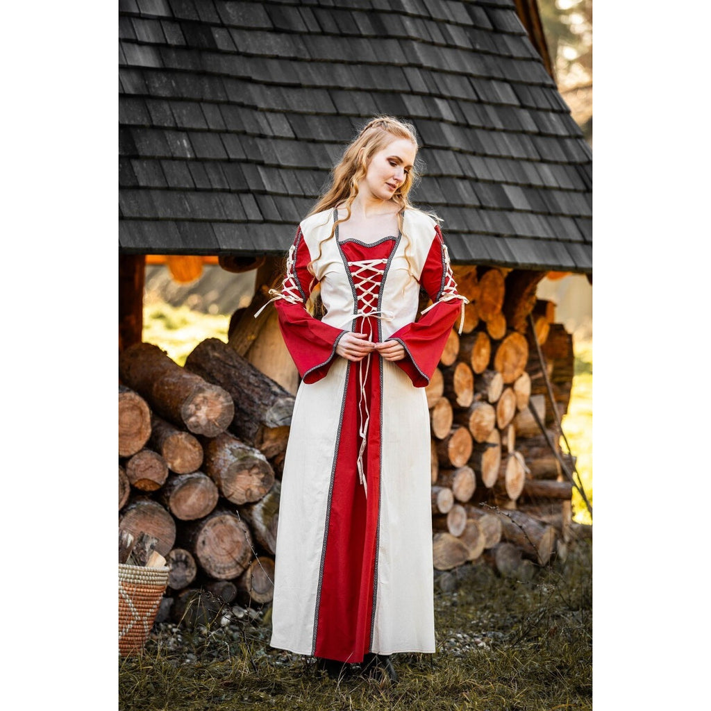 Produktbild Mittelalter Kleid Amalia beige-rot
