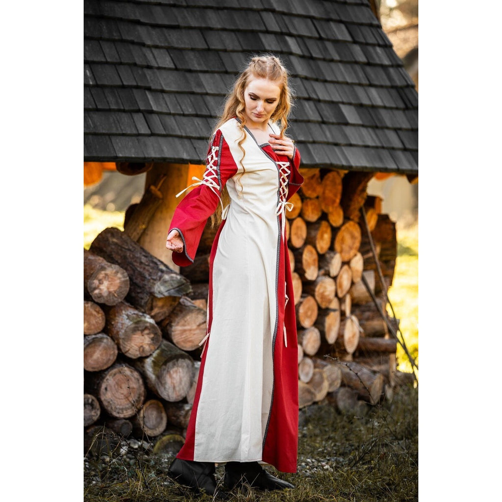 Produktbild Mittelalter Kleid Amalia beige-rot