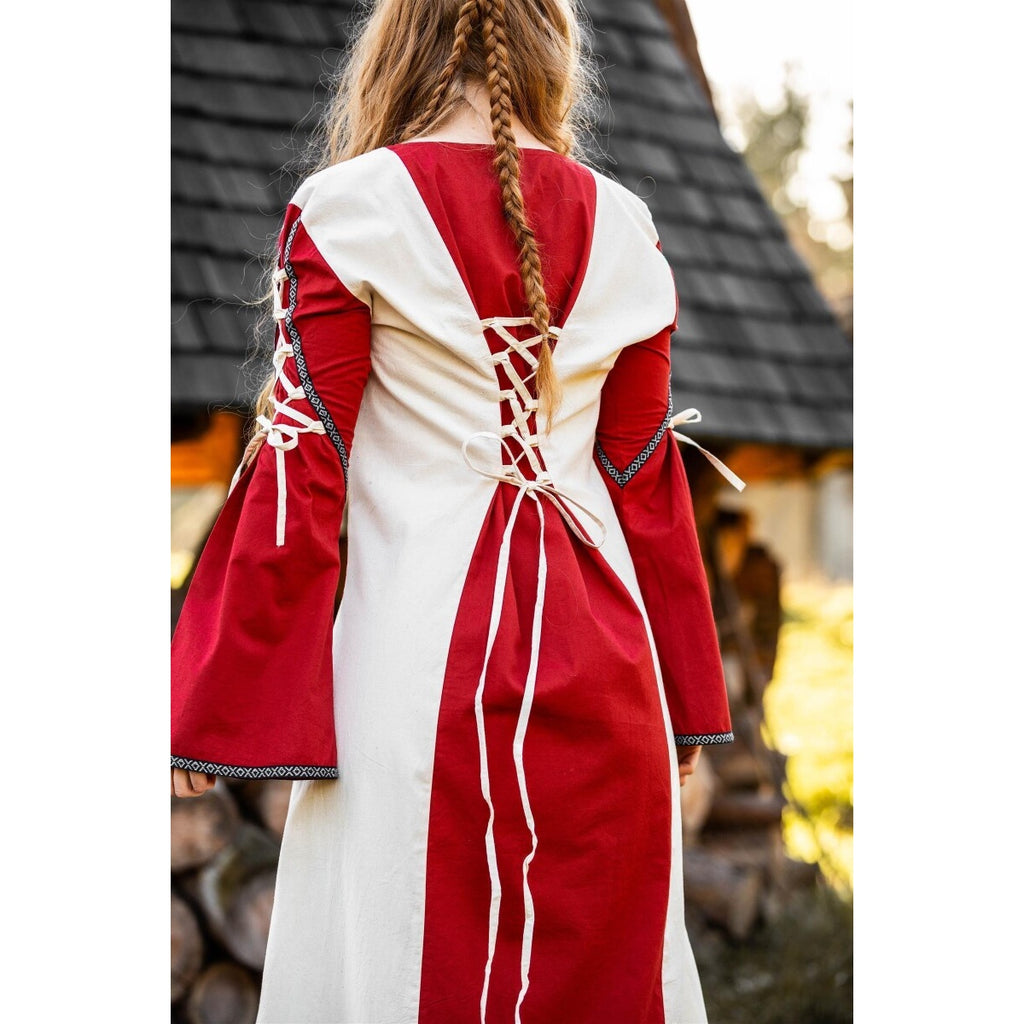Produktbild Mittelalter Kleid Amalia beige-rot