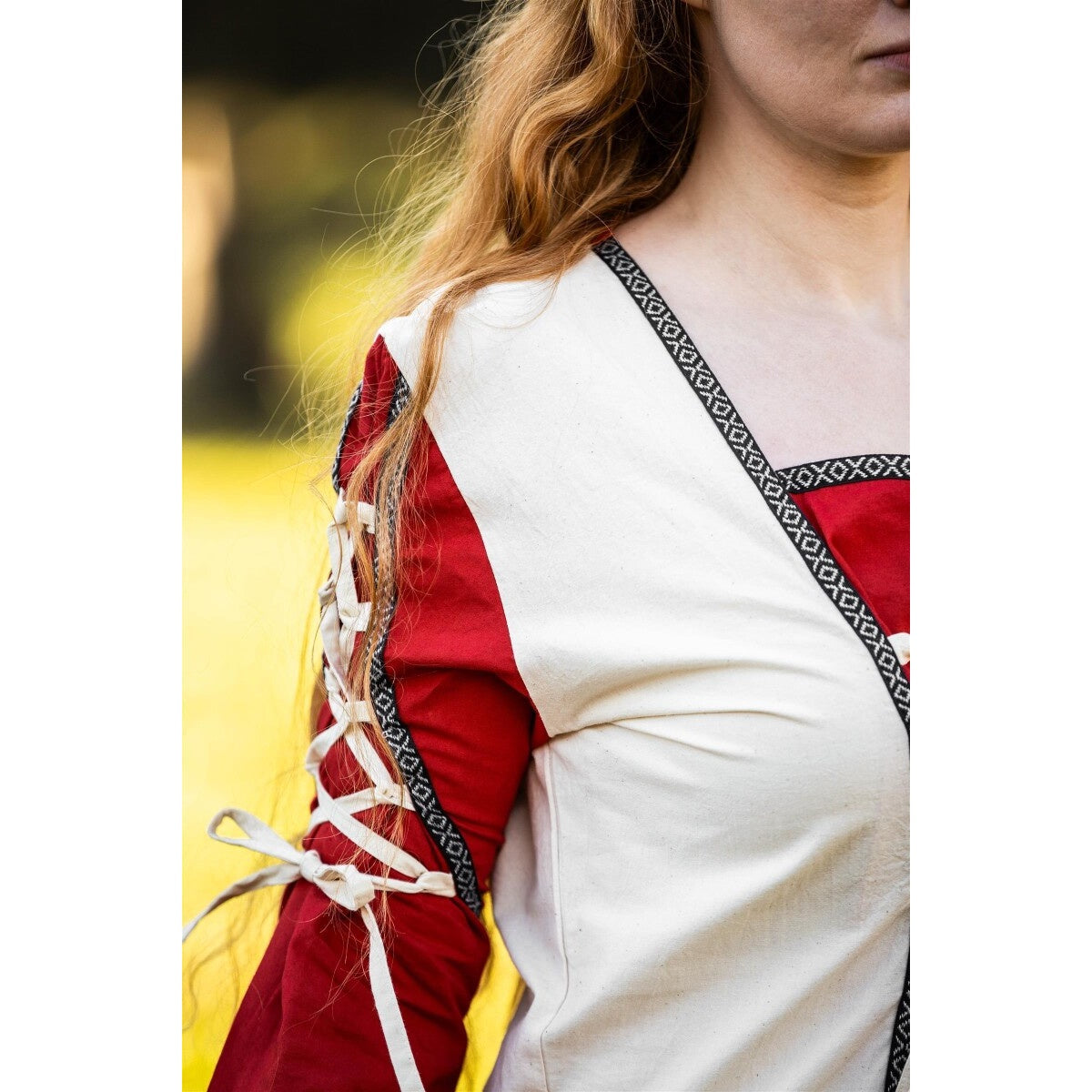 Produktbild Mittelalter Kleid Amalia beige-rot