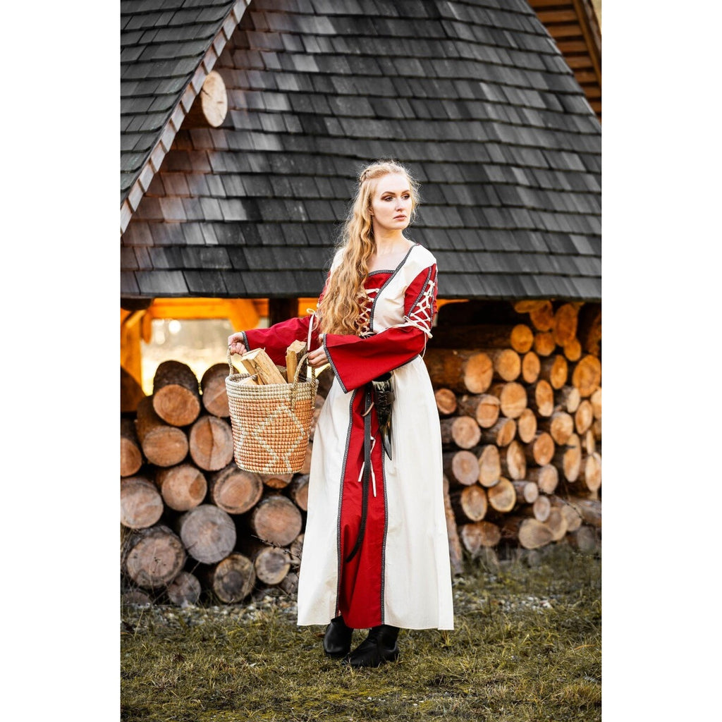 Produktbild Mittelalter Kleid Amalia beige-rot