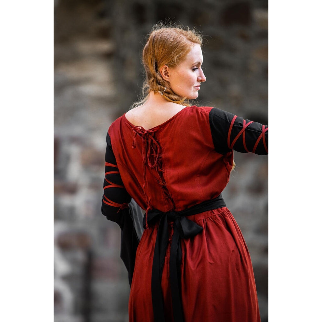 Produktbild Mittelalter Kleid Dorell rot-schwarz